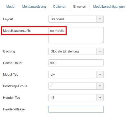 Moduleklassensuffix